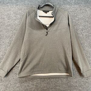 Tesla Sweater Mens‎ L Gray Logo 1/4 Zipper Pullover Lined Business Casual Office